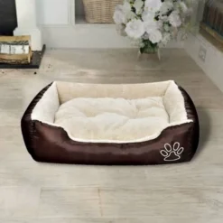 Lettino Per Cani Marrone E Beige XXL 7 Lettino Per Cani Marrone E Beige XXL -Garden Home lettino per cani marrone e beige xxl 1