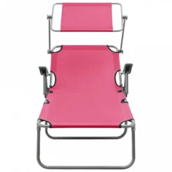 Lettino Prendisole Con Baldacchino In Acciaio Rosa 9 Lettino Prendisole Con Baldacchino In Acciaio Rosa -Garden Home lettino prendisole con baldacchino in acciaio rosa 1