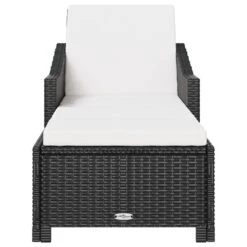 Lettino Prendisole Con Cuscino Bianco Crema In Polyrattan Nero 10 Lettino Prendisole Con Cuscino Bianco Crema In Polyrattan Nero -Garden Home lettino prendisole con cuscino bianco crema in polyrattan nero 2