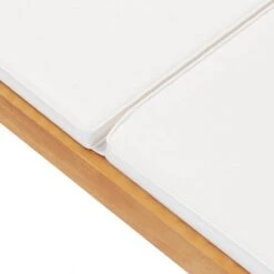Lettino Prendisole Con Cuscino In Massello Di Teak Crema -Garden Home lettino prendisole con cuscino in massello di teak crema 6
