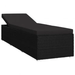 Lettino Prendisole Con Cuscino In Polyrattan Nero 8 Lettino Prendisole Con Cuscino In Polyrattan Nero -Garden Home lettino prendisole con cuscino in polyrattan nero 1