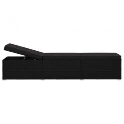 Lettino Prendisole Con Cuscino In Polyrattan Nero 10 Lettino Prendisole Con Cuscino In Polyrattan Nero -Garden Home lettino prendisole con cuscino in polyrattan nero 3
