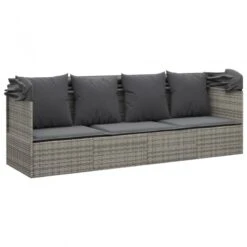Lettino Prendisole Esterno Tetto E Cuscini Grigio Polyrattan 13 Lettino Prendisole Esterno Tetto E Cuscini Grigio Polyrattan -Garden Home lettino prendisole esterno tetto e cuscini grigio polyrattan 5