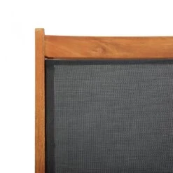 Lettino Prendisole In Massello Di Acacia E Textilene -Garden Home lettino prendisole in massello di acacia e textilene 5