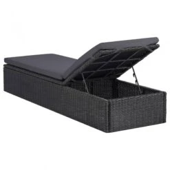Lettino Prendisole In Polyrattan Nero E Grigio Scuro 9 Lettino Prendisole In Polyrattan Nero E Grigio Scuro -Garden Home lettino prendisole in polyrattan nero e grigio scuro 3
