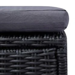 Lettino Prendisole In Polyrattan Nero E Grigio Scuro 10 Lettino Prendisole In Polyrattan Nero E Grigio Scuro -Garden Home lettino prendisole in polyrattan nero e grigio scuro 4