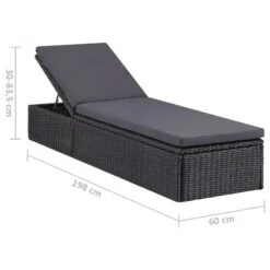 Lettino Prendisole In Polyrattan Nero E Grigio Scuro 11 Lettino Prendisole In Polyrattan Nero E Grigio Scuro -Garden Home lettino prendisole in polyrattan nero e grigio scuro 5