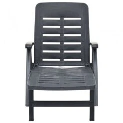 Lettino Prendisole Pieghevole In Plastica Antracite -Garden Home lettino prendisole pieghevole in plastica antracite 1