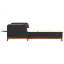 Lettino Prendisole Polyrattan E Legno Massello Di Acacia Nero 12 Lettino Prendisole Polyrattan E Legno Massello Di Acacia Nero -Garden Home lettino prendisole polyrattan e legno massello di acacia nero 4
