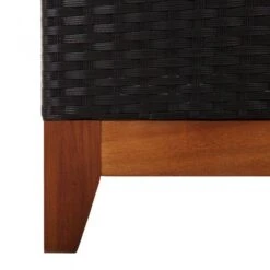 Lettino Prendisole Polyrattan E Legno Massello Di Acacia Nero 15 Lettino Prendisole Polyrattan E Legno Massello Di Acacia Nero -Garden Home lettino prendisole polyrattan e legno massello di acacia nero 7