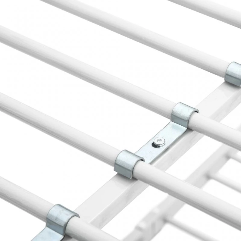 Letto A Castello Bianco In Metallo 90x200 Cm 6 Letto A Castello Bianco In Metallo 90x200 Cm - immagine 6