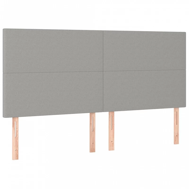 Letto A Molle Materasso E LED Grigio Chiaro 180x200 Cm Tessuto 7 Letto A Molle Materasso E LED Grigio Chiaro 180x200 Cm Tessuto - immagine 7