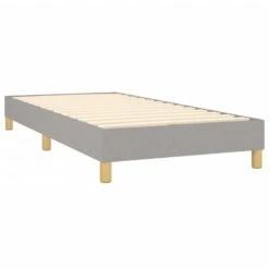 Letto A Molle Materasso E LED Grigio Chiaro 80x200 Cm Tessuto -Garden Home letto a molle materasso e led grigio chiaro 80x200 cm tessuto 4