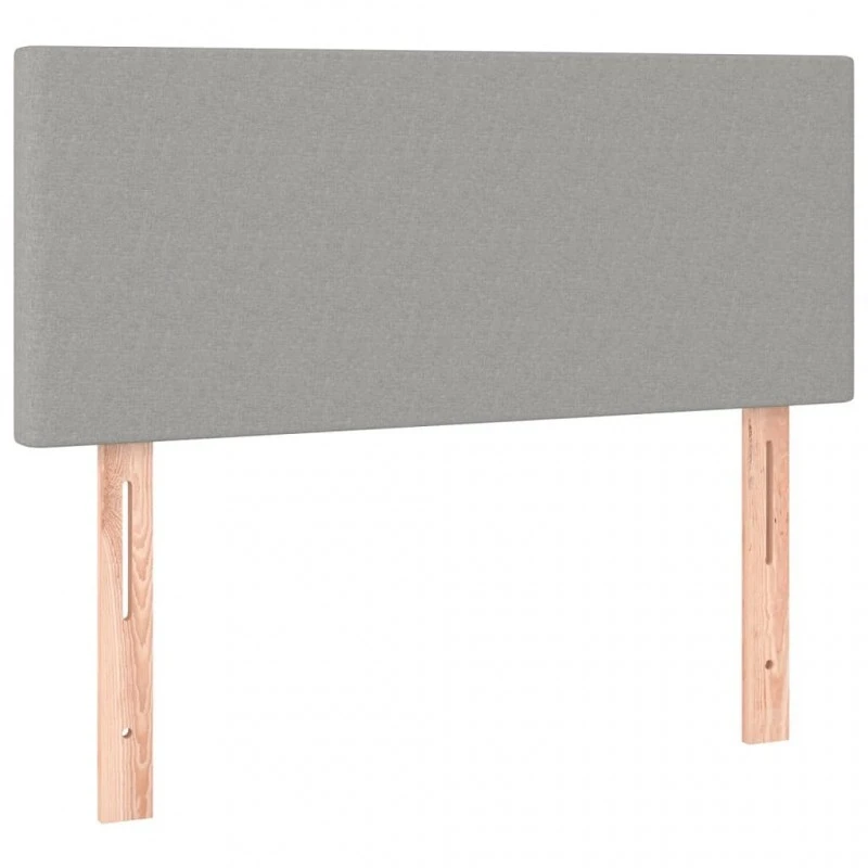 Letto A Molle Materasso E LED Grigio Chiaro 90x200 Cm Tessuto 7 Letto A Molle Materasso E LED Grigio Chiaro 90x200 Cm Tessuto - immagine 7