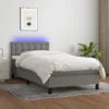 Letto A Molle Materasso E LED Grigio Scuro 100x200cm In Tessuto -Garden Home letto a molle materasso e led grigio scuro 100x200cm in tessuto