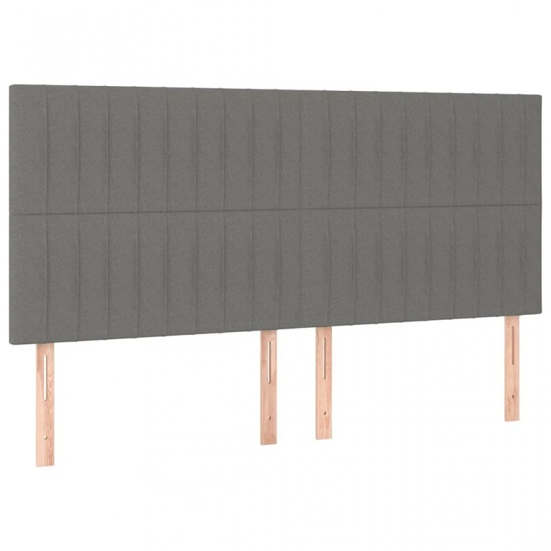 Letto A Molle Materasso E LED Grigio Scuro 180x200cm In Tessuto 7 Letto A Molle Materasso E LED Grigio Scuro 180x200cm In Tessuto - immagine 7