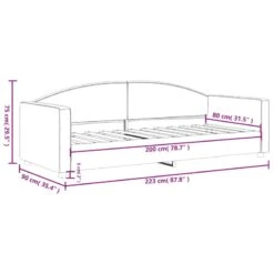 Letto Da Giorno Grigio Chiaro 80x200 Cm In Tessuto -Garden Home letto da giorno grigio chiaro 80x200 cm in tessuto 7