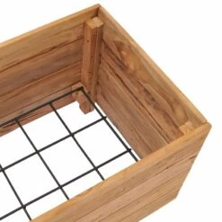 Letto Rialzato 100x40x38 Cm Legno Di Teak Di Recupero E Acciaio -Garden Home letto rialzato 100x40x38 cm legno di teak di recupero e acciaio 5