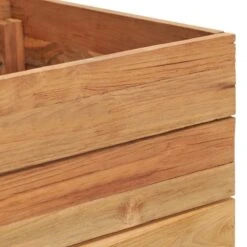 Letto Rialzato 100x40x38 Cm Legno Di Teak Di Recupero E Acciaio -Garden Home letto rialzato 100x40x38 cm legno di teak di recupero e acciaio 7