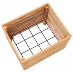 Letto Rialzato 50x40x38 Cm Legno Di Teak Di Recupero E Acciaio -Garden Home letto rialzato 50x40x38 cm legno di teak di recupero e acciaio 4