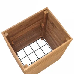 Letto Rialzato 50x40x72 Cm Legno Di Teak Di Recupero E Acciaio -Garden Home letto rialzato 50x40x72 cm legno di teak di recupero e acciaio 3