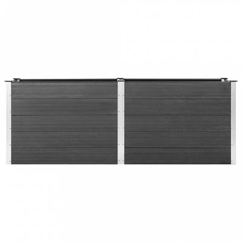 Letto Rialzato Da Giardino 250x100x91 Cm In WPC Grigio 3 Letto Rialzato Da Giardino 250x100x91 Cm In WPC Grigio - immagine 3