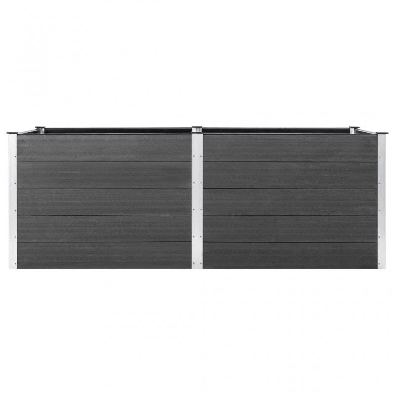 Letto Rialzato Da Giardino 250x50x91 Cm In WPC Grigio 3 Letto Rialzato Da Giardino 250x50x91 Cm In WPC Grigio - immagine 3