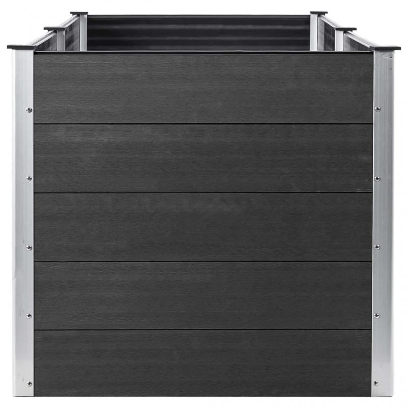 Letto Rialzato Da Giardino 250x50x91 Cm In WPC Grigio 4 Letto Rialzato Da Giardino 250x50x91 Cm In WPC Grigio - immagine 4