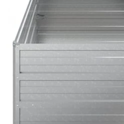 Letto Rialzato Giardino 100x100x77cm In Acciaio Zincato Argento 10 Letto Rialzato Giardino 100x100x77cm In Acciaio Zincato Argento -Garden Home letto rialzato giardino 100x100x77cm in acciaio zincato argento 4