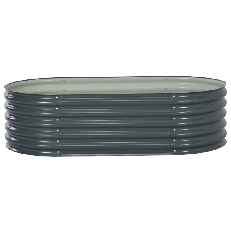 Letto Rialzato Giardino 160x80x44 Cm In Acciaio Zincato Grigio 2 Letto Rialzato Giardino 160x80x44 Cm In Acciaio Zincato Grigio - immagine 2