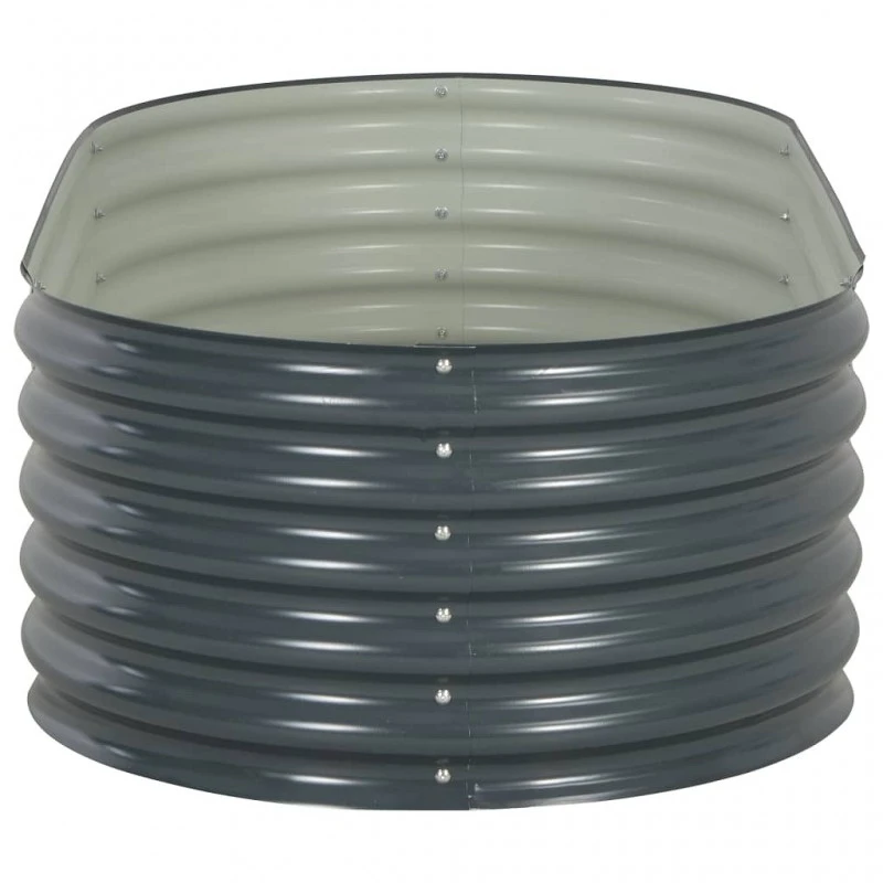 Letto Rialzato Giardino 160x80x44 Cm In Acciaio Zincato Grigio 3 Letto Rialzato Giardino 160x80x44 Cm In Acciaio Zincato Grigio - immagine 3