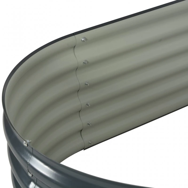 Letto Rialzato Giardino 160x80x44 Cm In Acciaio Zincato Grigio 7 Letto Rialzato Giardino 160x80x44 Cm In Acciaio Zincato Grigio - immagine 7