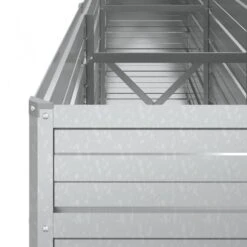 Letto Rialzato Giardino 240x40x77 Cm In Acciaio Zincato Argento -Garden Home letto rialzato giardino 240x40x77 cm in acciaio zincato argento 5