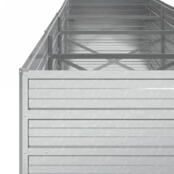 Letto Rialzato Giardino 320x80x77 Cm In Acciaio Zincato Argento -Garden Home letto rialzato giardino 320x80x77 cm in acciaio zincato argento 5