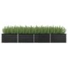 Letto Rialzato Giardino Antracite 320x80x45 Cm Acciaio Zincato -Garden Home letto rialzato giardino antracite 320x80x45 cm acciaio zincato