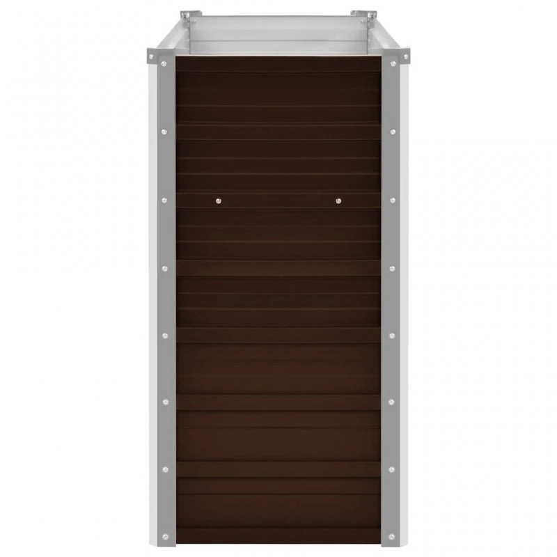 Letto Rialzato Giardino Marrone 100x40x77 Cm In Acciaio Zincato 4 Letto Rialzato Giardino Marrone 100x40x77 Cm In Acciaio Zincato - immagine 4