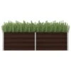 Letto Rialzato Giardino Marrone 160x40x45 Cm In Acciaio Zincato -Garden Home letto rialzato giardino marrone 160x40x45 cm in acciaio zincato