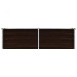 Letto Rialzato Giardino Marrone 160x40x45 Cm In Acciaio Zincato -Garden Home letto rialzato giardino marrone 160x40x45 cm in acciaio zincato 2