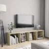 Libreria/Mobile TV Rovere Sonoma 143x30x36 Cm 12 Libreria/Mobile TV Rovere Sonoma 143x30x36 Cm -Garden Home libreria mobile tv rovere sonoma 143x30x36 cm