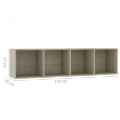 Libreria/Mobile TV Rovere Sonoma 143x30x36 Cm 15 Libreria/Mobile TV Rovere Sonoma 143x30x36 Cm -Garden Home libreria mobile tv rovere sonoma 143x30x36 cm 7