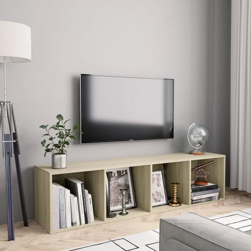 Libreria/Mobile TV Rovere Sonoma 143x30x36 Cm 1 Libreria/Mobile TV Rovere Sonoma 143x30x36 Cm