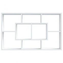 Mensola A Muro Bianco Lucido 85x16x52,5 Cm In Legno Multistrato -Garden Home mensola a muro bianco lucido 85x16x525 cm in legno multistrato 4
