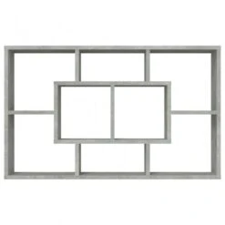 Mensola A Muro Grigio Cemento 85x16x52,5cm In Legno Multistrato -Garden Home mensola a muro grigio cemento 85x16x525cm in legno multistrato 4