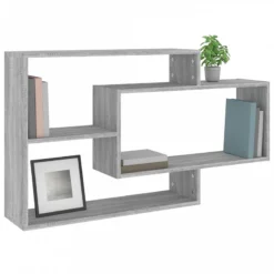 Mensola A Muro Grigio Sonoma 104x20x58,5 Cm Legno Multistrato -Garden Home mensola a muro grigio sonoma 104x20x585 cm legno multistrato 4