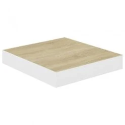 Mensole A Muro 2 Pz Rovere E Bianco 23x23,5x3,8 Cm In MDF -Garden Home mensole a muro 2 pz rovere e bianco 23x235x38 cm in mdf 3