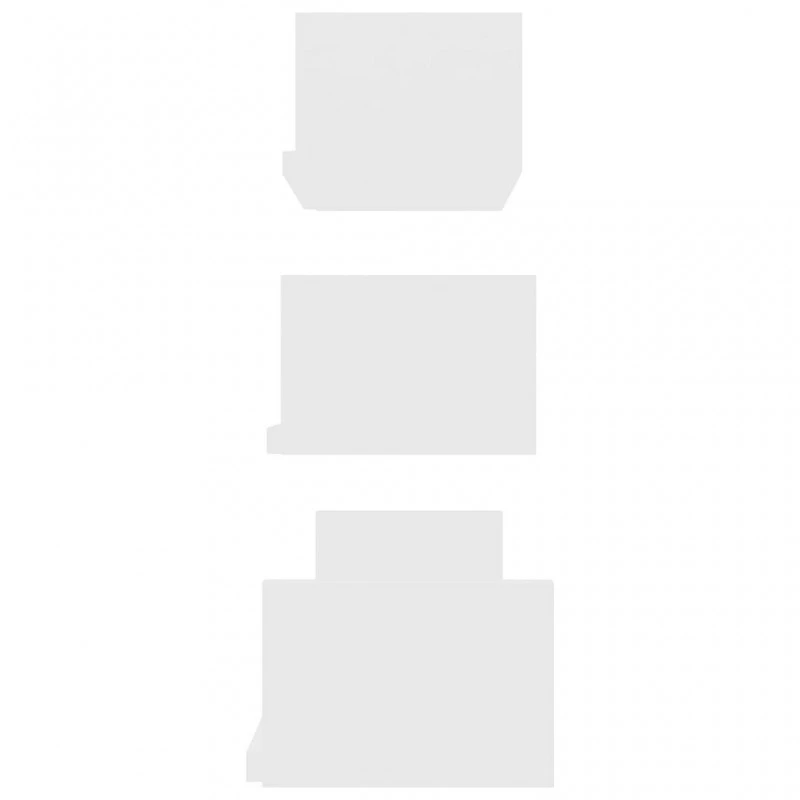 Mensole A Muro 3 Pz Bianco In Legno Multistrato 5 Mensole A Muro 3 Pz Bianco In Legno Multistrato - immagine 5