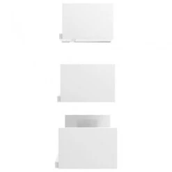 Mensole A Muro 3 Pz Bianco Lucido In Truciolato -Garden Home mensole a muro 3 pz bianco lucido in truciolato 4