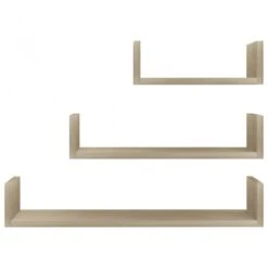 Mensole A Muro 3 Pz Rovere Sonoma In Truciolato -Garden Home mensole a muro 3 pz rovere sonoma in truciolato 3