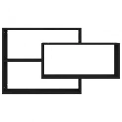 Mensole A Muro Nere 104x20x58,5 Cm In Truciolato -Garden Home mensole a muro nere 104x20x585 cm in truciolato 3