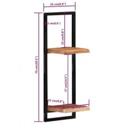 Mensole Parete 2 Pz 25x25x75 Cm Legno Massello Acacia E Acciaio 17 Mensole Parete 2 Pz 25x25x75 Cm Legno Massello Acacia E Acciaio -Garden Home mensole parete 2 pz 25x25x75 cm legno massello acacia e acciaio 7